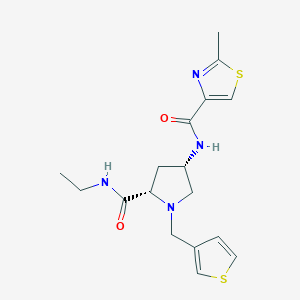 (4S)-N-ethyl-4-{[(2-methyl-1,3-thiazol-4-yl)carbonyl]amino}-1-(3-thienylmethyl)-L-prolinamide