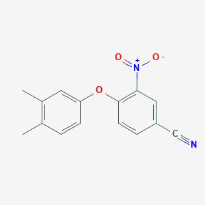 molecular formula C15H12N2O3 B5649543 4-(3,4-dimethylphenoxy)-3-nitrobenzonitrile 