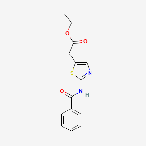 molecular formula C14H14N2O3S B5649583 ethyl [2-(benzoylamino)-1,3-thiazol-5-yl]acetate 