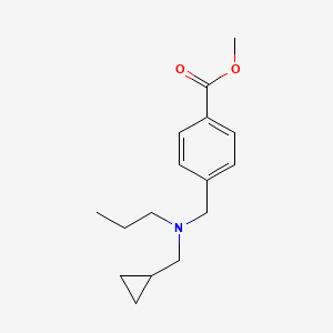 molecular formula C16H23NO2 B5649597 methyl 4-{[(cyclopropylmethyl)(propyl)amino]methyl}benzoate 