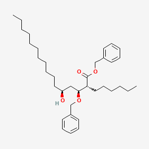 molecular formula C36H56O4 B564960 Benzyl (2R,3S,5S)-2-hexyl-3-benzyloxy-5-hydroxyhexadecanoate CAS No. 1217772-74-1