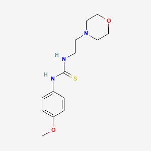 molecular formula C14H21N3O2S B5649613 N-(4-methoxyphenyl)-N'-[2-(4-morpholinyl)ethyl]thiourea 