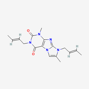 molecular formula C17H21N5O2 B5649621 3,8-di-(2E)-but-2-en-1-yl-1,7-dimethyl-1H-imidazo[2,1-f]purine-2,4(3H,8H)-dione 