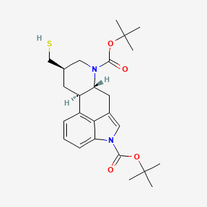 Di-tert-butyl (8beta)-8-(sulfanylmethyl)ergoline-1,6-dicarboxylate