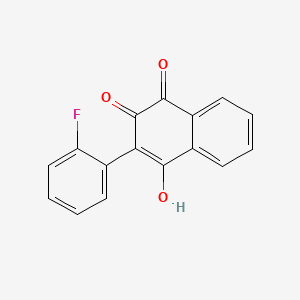 molecular formula C16H9FO3 B5649643 2-(2-fluorophenyl)-3-hydroxynaphthoquinone 
