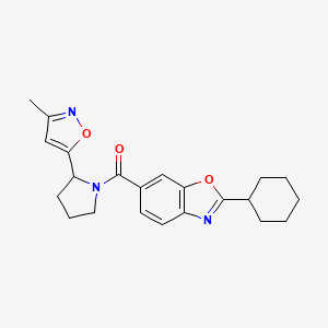 2-cyclohexyl-6-{[2-(3-methylisoxazol-5-yl)pyrrolidin-1-yl]carbonyl}-1,3-benzoxazole