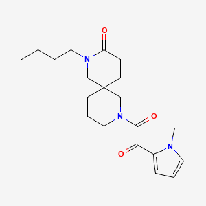 molecular formula C21H31N3O3 B5649653 2-(3-methylbutyl)-8-[(1-methyl-1H-pyrrol-2-yl)(oxo)acetyl]-2,8-diazaspiro[5.5]undecan-3-one 