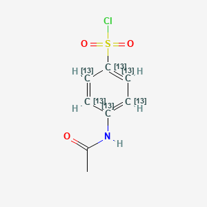 molecular formula C8H8ClNO3S B564966 4-N-Acetylaminobenzene-13C6-sulfonyl Chloride CAS No. 1216418-07-3