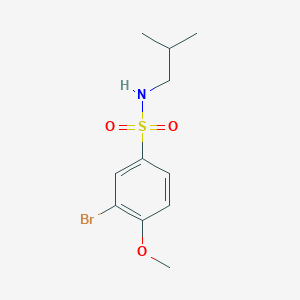 molecular formula C11H16BrNO3S B5649662 3-bromo-N-isobutyl-4-methoxybenzenesulfonamide 