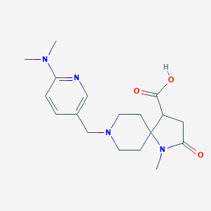 molecular formula C18H26N4O3 B5649667 8-{[6-(dimethylamino)-3-pyridinyl]methyl}-1-methyl-2-oxo-1,8-diazaspiro[4.5]decane-4-carboxylic acid 