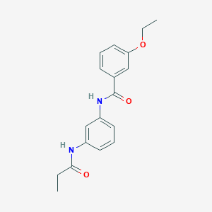 molecular formula C18H20N2O3 B5649675 3-ethoxy-N-[3-(propionylamino)phenyl]benzamide 