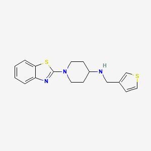 molecular formula C17H19N3S2 B5649682 1-(1,3-benzothiazol-2-yl)-N-(3-thienylmethyl)piperidin-4-amine 