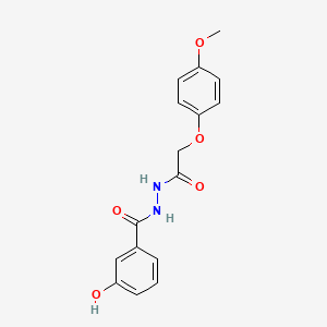 3-hydroxy-N'-[(4-methoxyphenoxy)acetyl]benzohydrazide