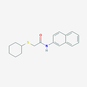 molecular formula C18H21NOS B5649709 2-(cyclohexylthio)-N-2-naphthylacetamide 
