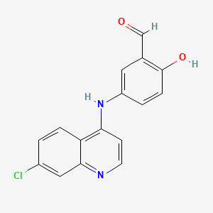 molecular formula C16H11ClN2O2 B564971 5-[(7-クロロ-4-キノリル)アミノ]-2-ヒドロキシベンズアルデヒド CAS No. 172476-18-5