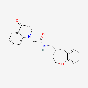 molecular formula C22H22N2O3 B5649720 2-(4-oxoquinolin-1(4H)-yl)-N-(2,3,4,5-tetrahydro-1-benzoxepin-4-ylmethyl)acetamide 