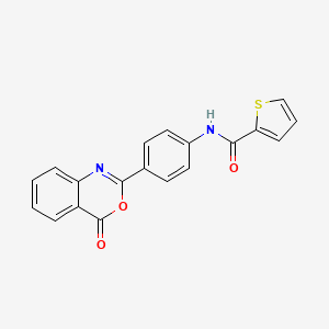molecular formula C19H12N2O3S B5649736 N-[4-(4-oxo-4H-3,1-benzoxazin-2-yl)phenyl]-2-thiophenecarboxamide 