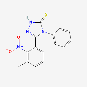 molecular formula C15H12N4O2S B5649737 5-(3-methyl-2-nitrophenyl)-4-phenyl-4H-1,2,4-triazole-3-thiol CAS No. 5735-20-6