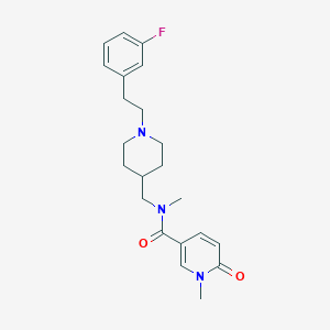 molecular formula C22H28FN3O2 B5649764 N-({1-[2-(3-fluorophenyl)ethyl]piperidin-4-yl}methyl)-N,1-dimethyl-6-oxo-1,6-dihydropyridine-3-carboxamide 