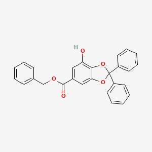 molecular formula C27H20O5 B564979 Galic Acid 3,4-Diphenylmethylene Ketal Benzyl Ester CAS No. 1159977-38-4