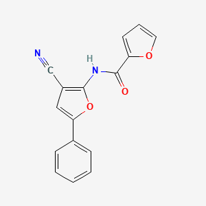molecular formula C16H10N2O3 B5649813 N-(3-cyano-5-phenyl-2-furyl)-2-furamide 