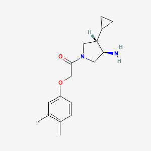 molecular formula C17H24N2O2 B5649817 (3R*,4S*)-4-cyclopropyl-1-[(3,4-dimethylphenoxy)acetyl]pyrrolidin-3-amine 