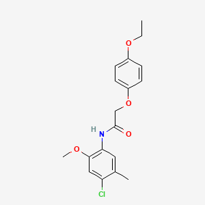 molecular formula C18H20ClNO4 B5649841 N-(4-chloro-2-methoxy-5-methylphenyl)-2-(4-ethoxyphenoxy)acetamide 