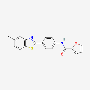 molecular formula C19H14N2O2S B5649898 N-[4-(5-methyl-1,3-benzothiazol-2-yl)phenyl]-2-furamide 