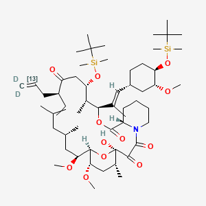 molecular formula C56H97NO12Si2 B564990 24,32-Bis-O-(tert-butyldimethylsilyl)-FK-506-13C, D2 (Major) CAS No. 1356352-20-9