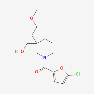 molecular formula C14H20ClNO4 B5649915 [1-(5-chloro-2-furoyl)-3-(2-methoxyethyl)-3-piperidinyl]methanol 