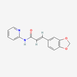 molecular formula C15H12N2O3 B5649924 3-(1,3-benzodioxol-5-yl)-N-2-pyridinylacrylamide 