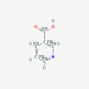 molecular formula C6H5NO2 B564996 Nicotinic Acid-13C6,d4 CAS No. 1216798-74-1