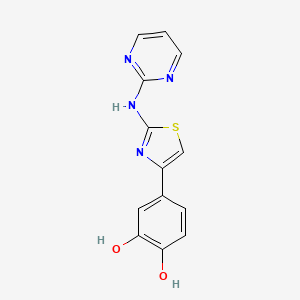 4-[2-(2-pyrimidinylamino)-1,3-thiazol-4-yl]-1,2-benzenediol
