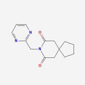 molecular formula C14H17N3O2 B5650036 8-(pyrimidin-2-ylmethyl)-8-azaspiro[4.5]decane-7,9-dione 