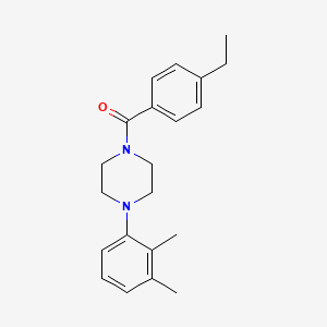 molecular formula C21H26N2O B5650040 1-(2,3-dimethylphenyl)-4-(4-ethylbenzoyl)piperazine 
