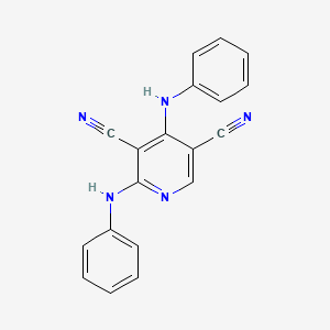 molecular formula C19H13N5 B5650042 2,4-dianilino-3,5-pyridinedicarbonitrile 