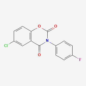 molecular formula C14H7ClFNO3 B5650072 6-chloro-3-(4-fluorophenyl)-2H-1,3-benzoxazine-2,4(3H)-dione 