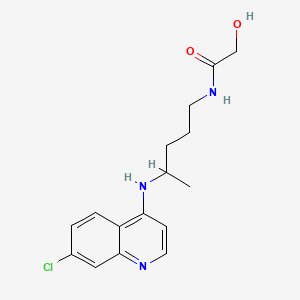 molecular formula C16H20ClN3O2 B565008 双去乙基氯喹羟乙酰胺 CAS No. 1159977-30-6