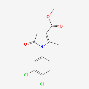 molecular formula C13H11Cl2NO3 B5650088 methyl 1-(3,4-dichlorophenyl)-2-methyl-5-oxo-4,5-dihydro-1H-pyrrole-3-carboxylate 