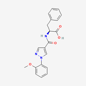 molecular formula C20H19N3O4 B5650111 N-{[1-(2-methoxyphenyl)-1H-pyrazol-4-yl]carbonyl}-L-phenylalanine 