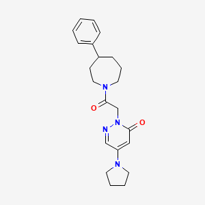 molecular formula C22H28N4O2 B5650118 2-[2-oxo-2-(4-phenylazepan-1-yl)ethyl]-5-pyrrolidin-1-ylpyridazin-3(2H)-one 