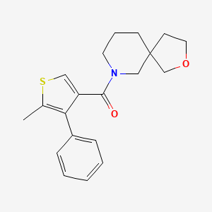 molecular formula C20H23NO2S B5650132 7-[(5-methyl-4-phenyl-3-thienyl)carbonyl]-2-oxa-7-azaspiro[4.5]decane 