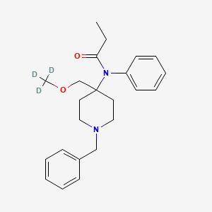 molecular formula C23H30N2O2 B565015 1-Benzyl-4-[N-(1-propanoyl)-N-phenylamino]-4-methoxymethylpiperidine-d3 CAS No. 1204688-15-2