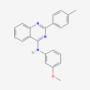molecular formula C22H19N3O B5650182 N-(3-methoxyphenyl)-2-(4-methylphenyl)-4-quinazolinamine 