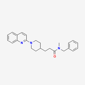 molecular formula C25H29N3O B5650202 N-benzyl-N-methyl-3-(1-quinolin-2-ylpiperidin-4-yl)propanamide 