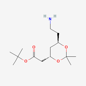 molecular formula C14H27NO4 B565022 (4S,trans)-1,1-Dimethylethyl-6-aminoethyl-2,2-dimethyl-1,3-dioxane-4-acetate CAS No. 1105067-89-7