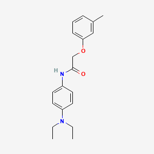 molecular formula C19H24N2O2 B5650222 N-[4-(diethylamino)phenyl]-2-(3-methylphenoxy)acetamide CAS No. 5622-54-8