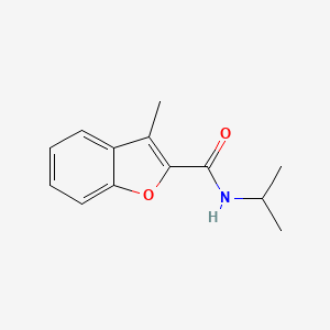 molecular formula C13H15NO2 B5650236 N-isopropyl-3-methyl-1-benzofuran-2-carboxamide CAS No. 505067-62-9