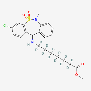 molecular formula C22H27ClN2O4S B565024 Tianeptine-d12 Methyl Ester CAS No. 1216805-56-9