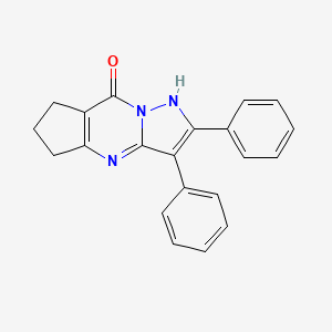 molecular formula C21H17N3O B5650273 2,3-diphenyl-4,5,6,7-tetrahydro-8H-cyclopenta[d]pyrazolo[1,5-a]pyrimidin-8-one 